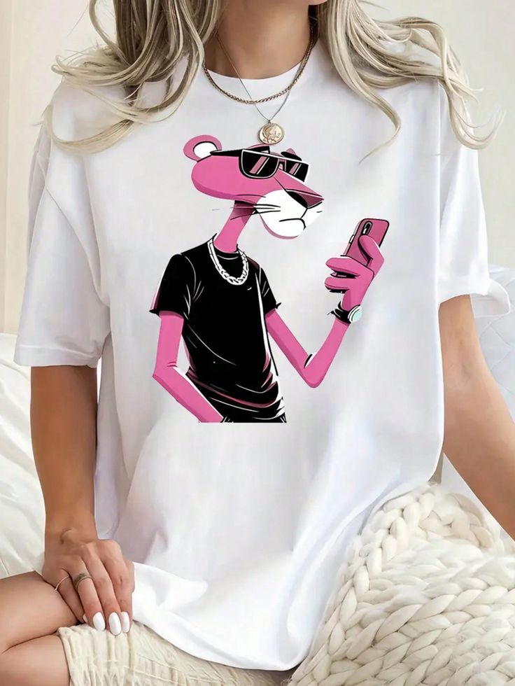 Pink Panther Tshirt Oversized
