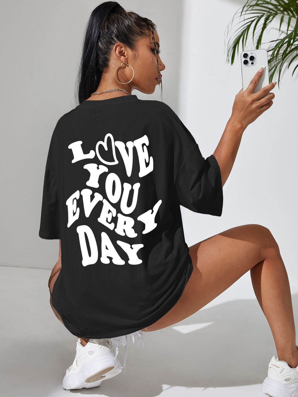 Love You Women Oversized Tshirts