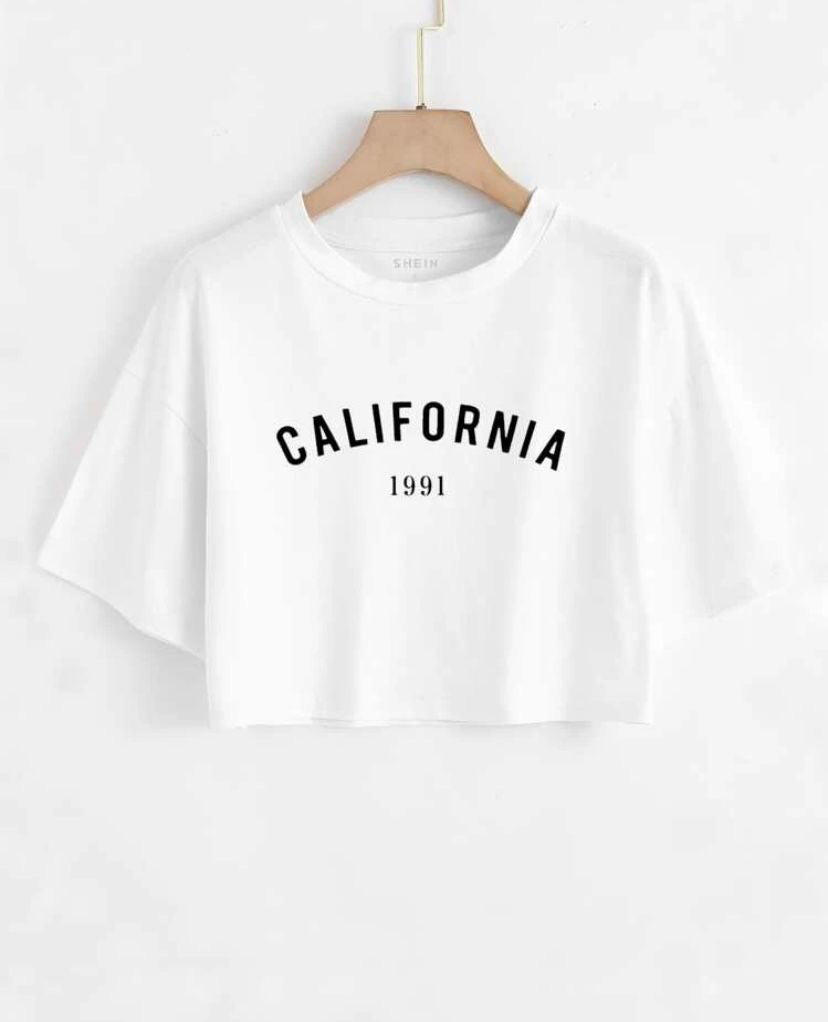 California Women Crop Top Cotton