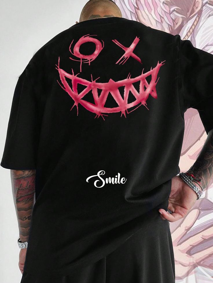Men's Emoticon Printed T-shirt