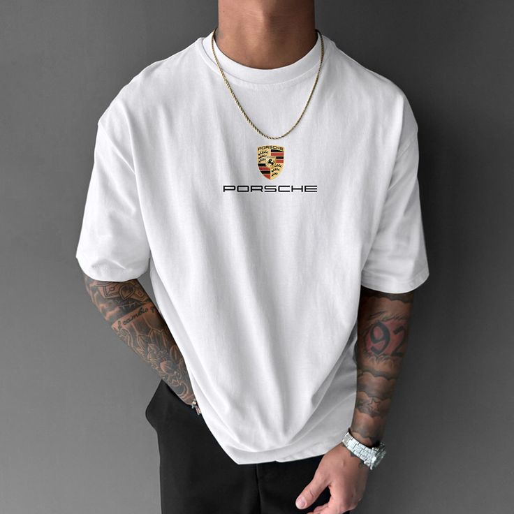 Oversize Sports Car Print T-shirt