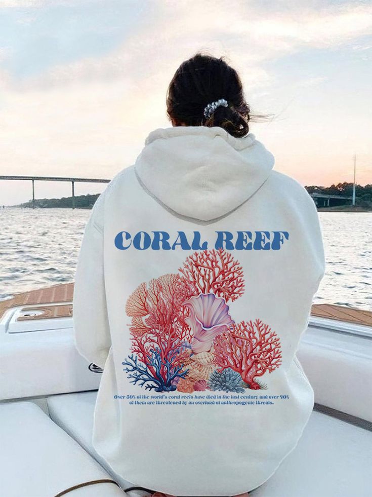coral reef ocean beach summer hoodie aesthetic sea sweatshirt oceanside beach sweatshirt coral ocean life hoodie