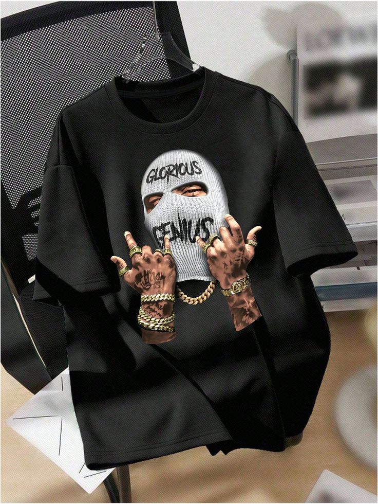 Cool Streetwear Oversize Graphic Printed Short Sleeve T-Shirt