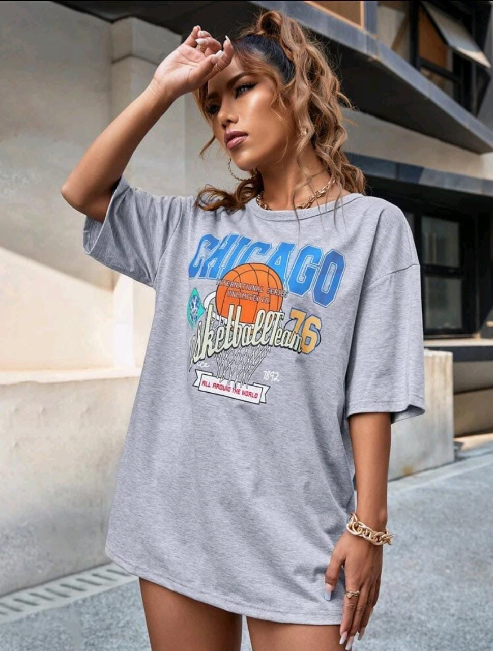 Chicago Women Oversized Tshirt