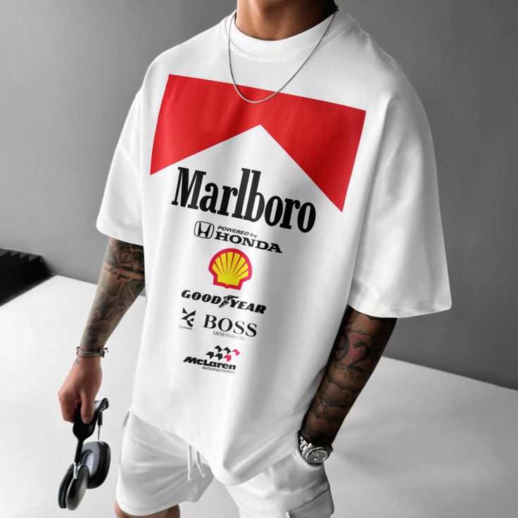 Unisex Casual F1 Racing Print T-Shirt