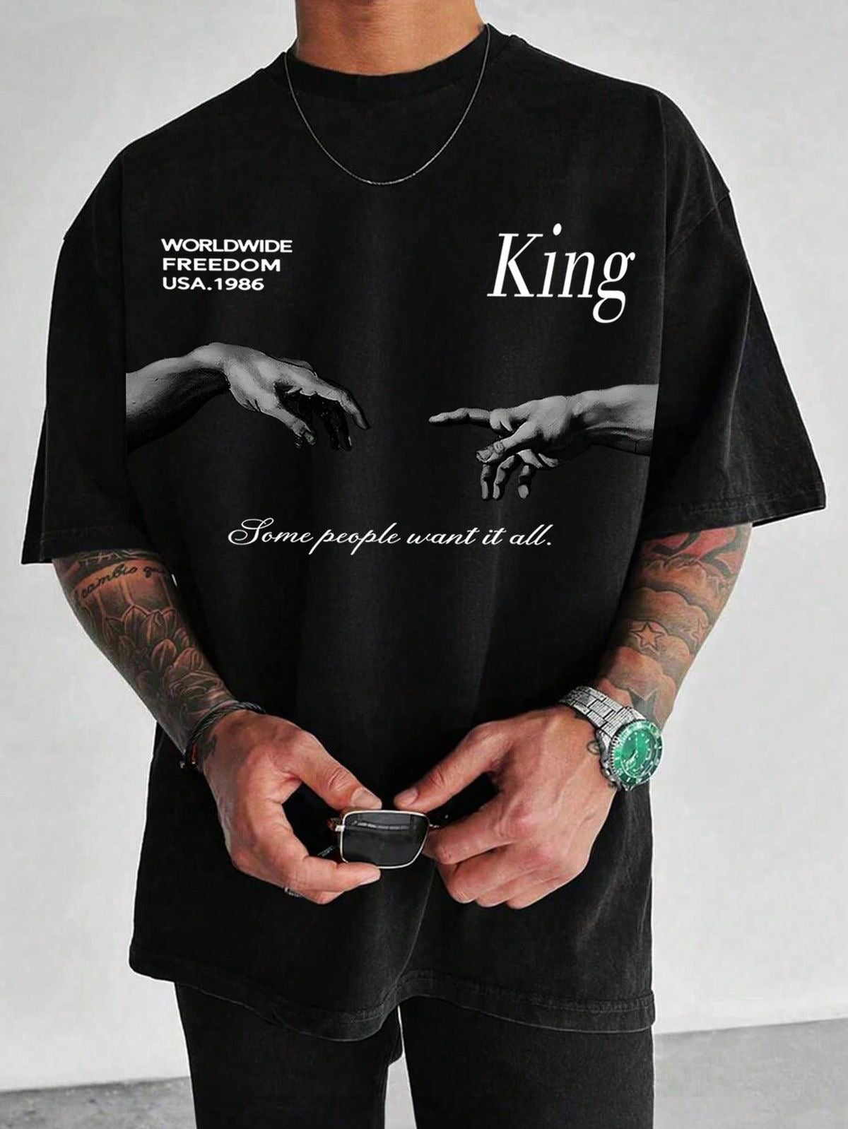 Men’s Summer Slogan Hand Tshirt
