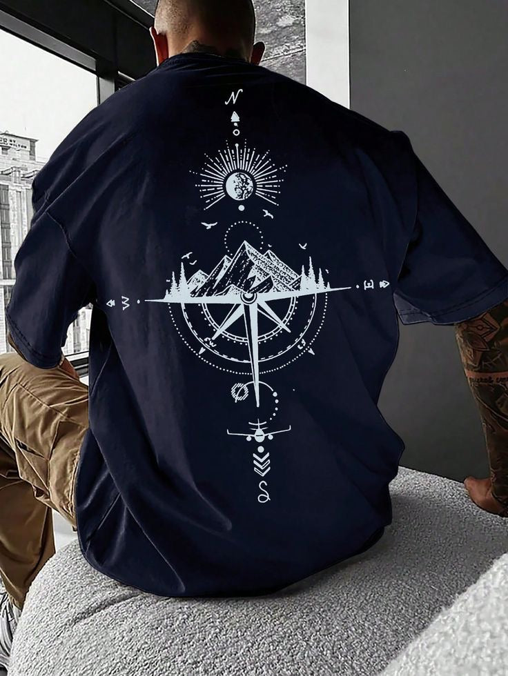 Men's Drop Shoulder Printed T-Shirt
