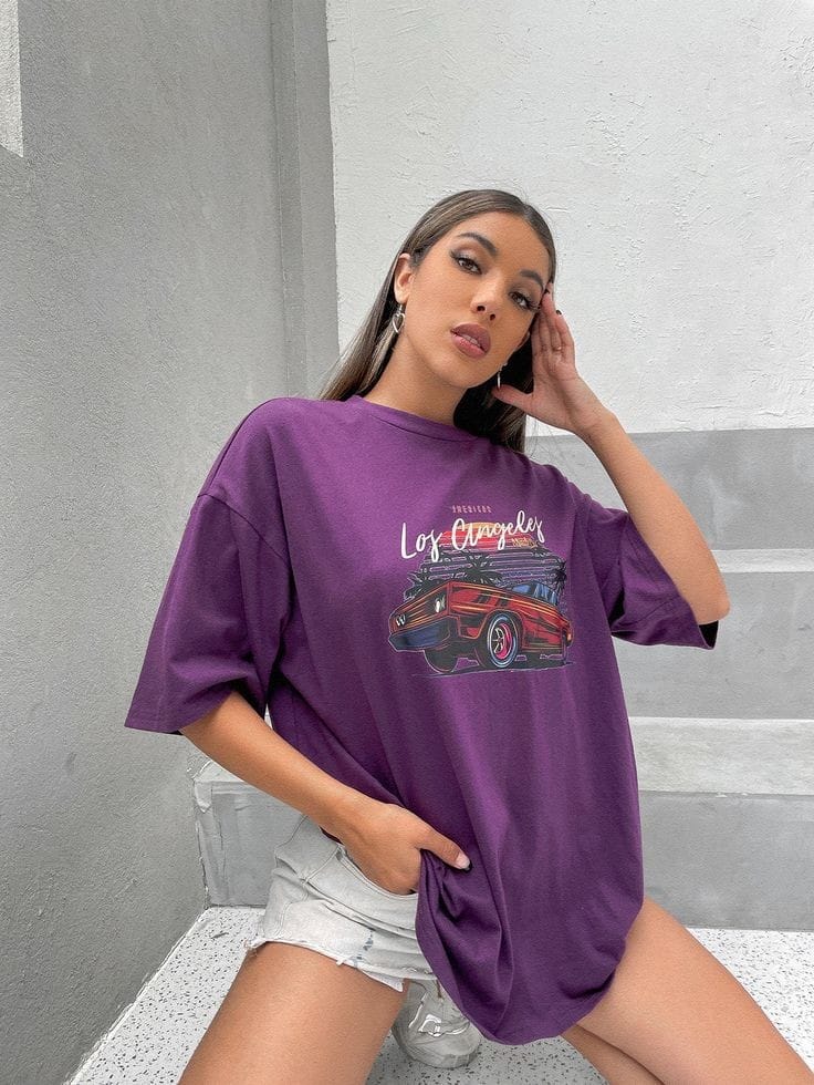 Cars Women Oversized Tshirts