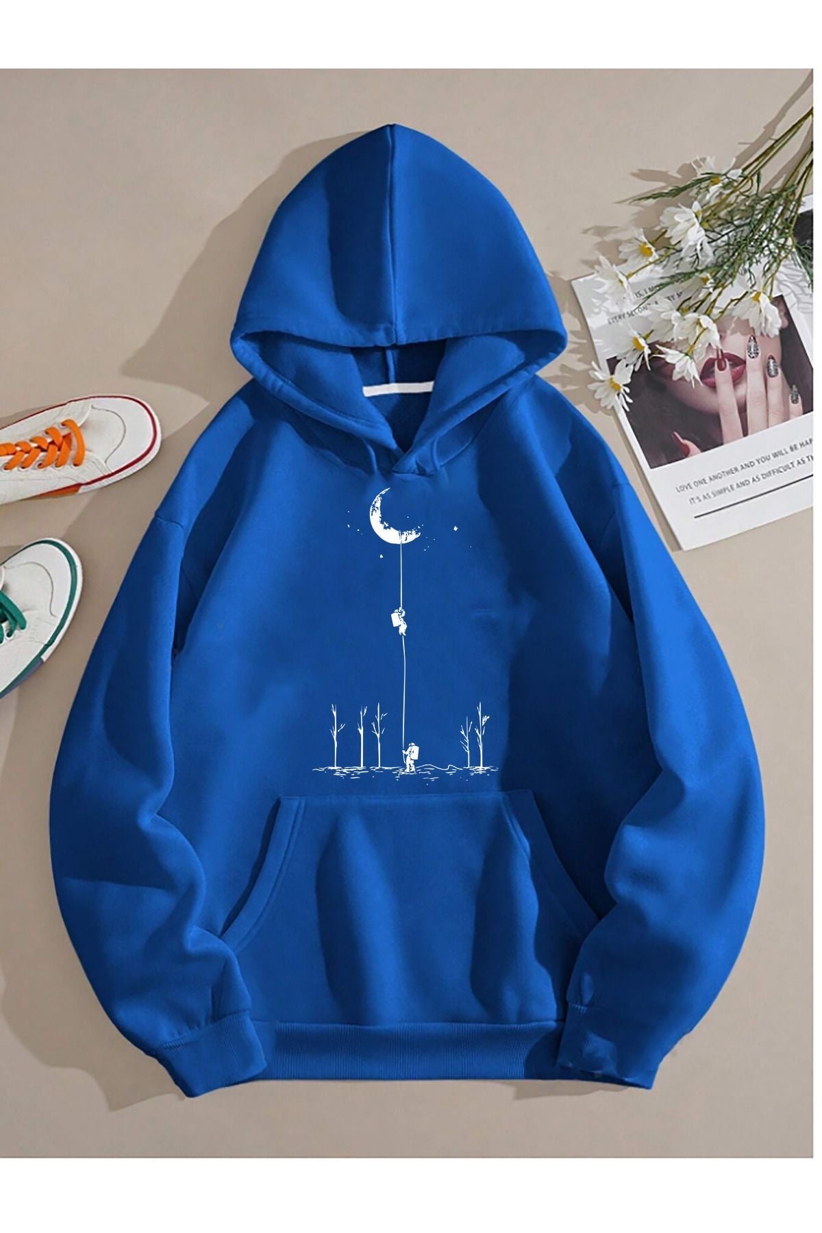 Pattern Graphic Hoodie Oversized