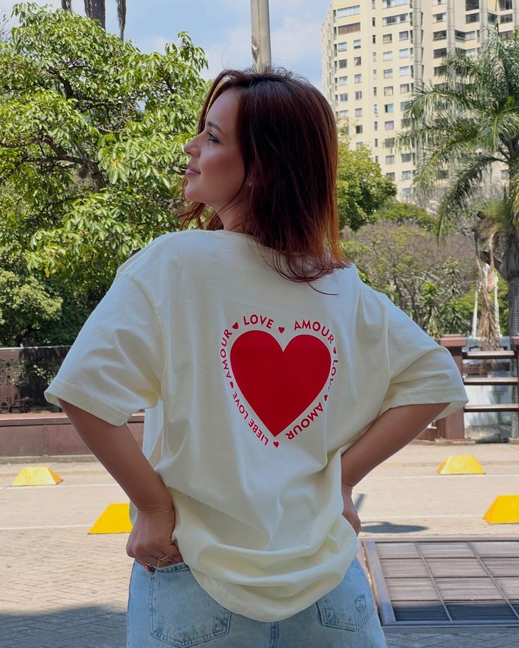 Heart women oversized tshirt