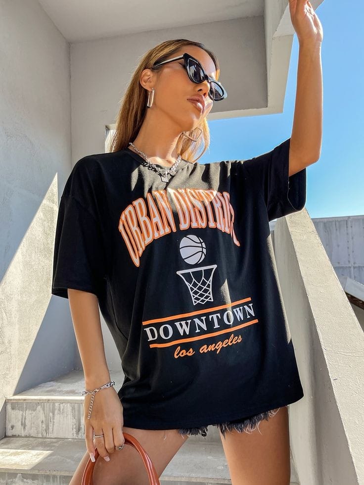 Basketball women's oversized tshirt