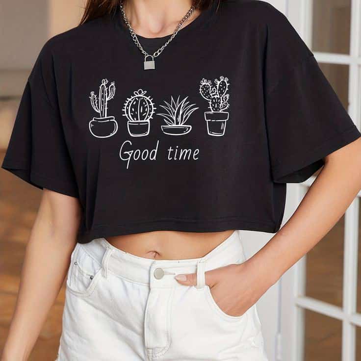 Good time women's crop top oversized
