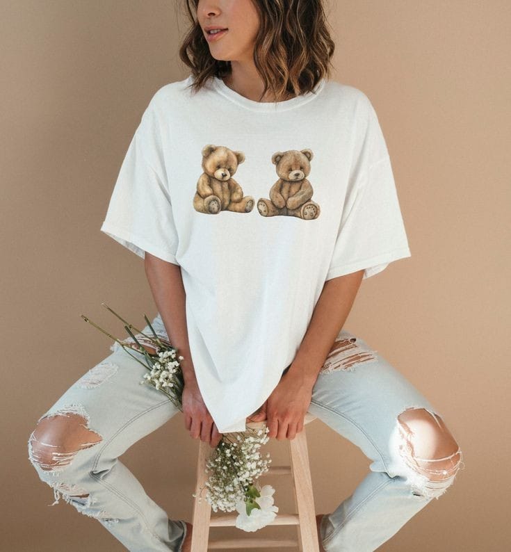 Teddy bear women's oversized tshirt