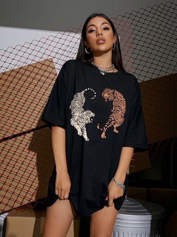 Tiger women's oversized tshirt