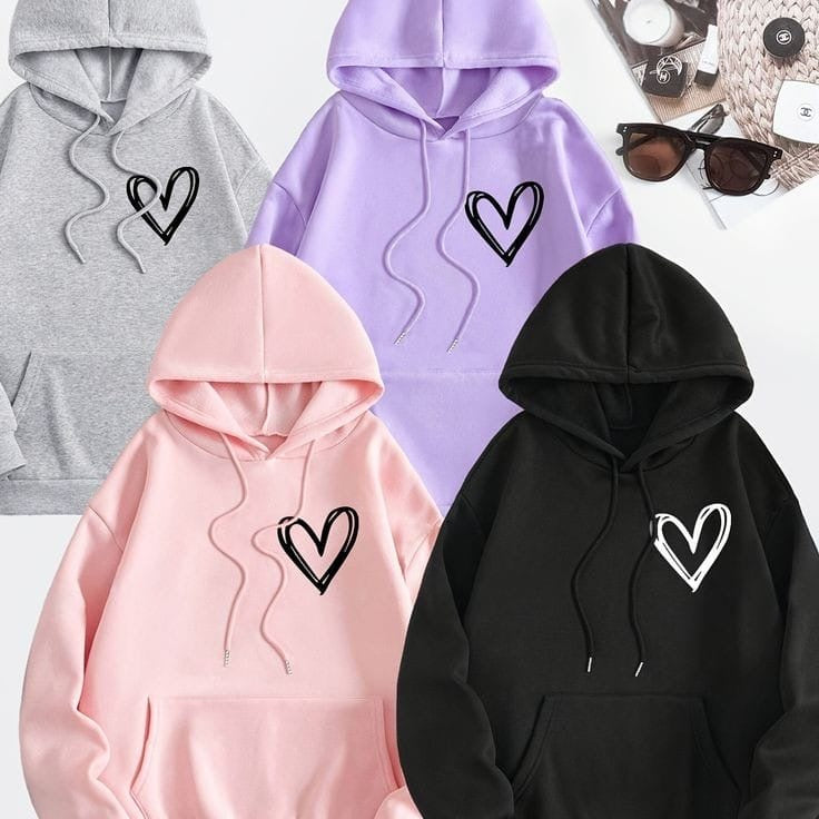 Heart oversized hoodies