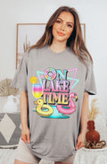 Comfort Colors Retro On Lake Time Shirt Cute Summer Beachy Tee Coconut Girl Oversized Tshirt VSCO Tee Aesthetic Clothing Trendy Clothes