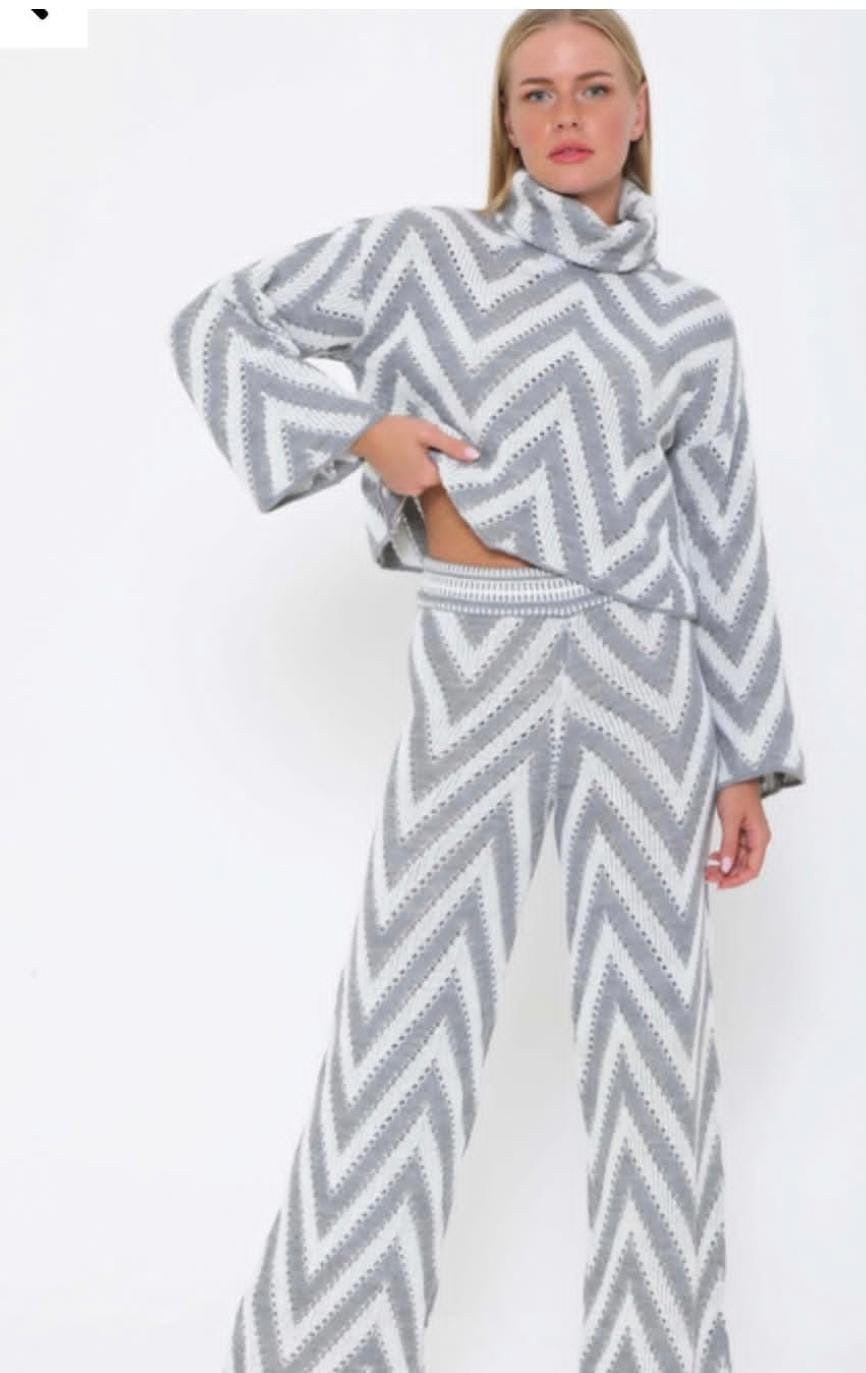 Textured Grey Co-Ord Set – Premium Turkish Fabric