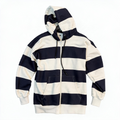 Premium Striped Zip-Up Hoodie