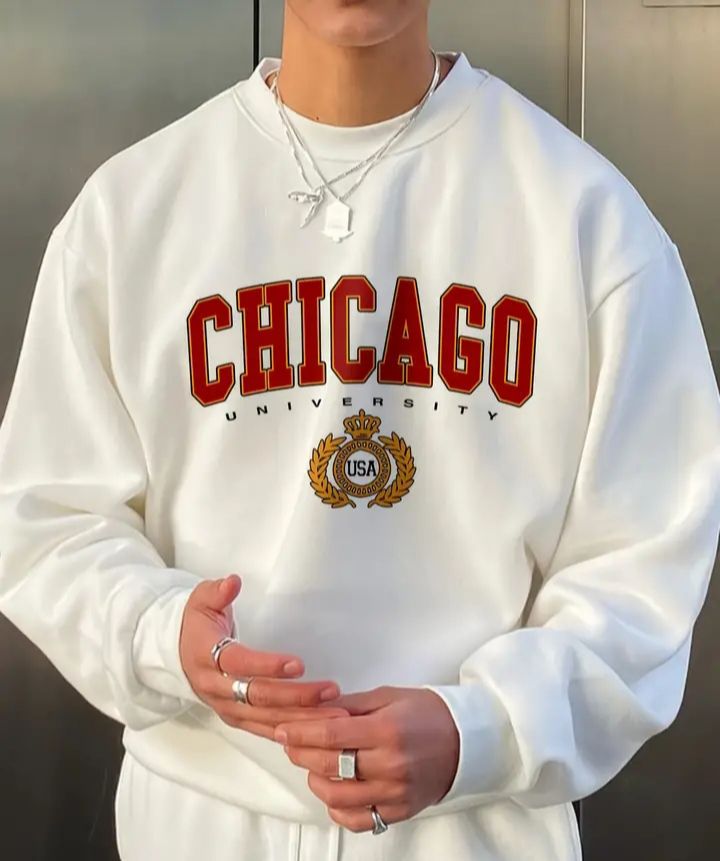 Men's Plus Size Casual Round Neck Sweatshirt