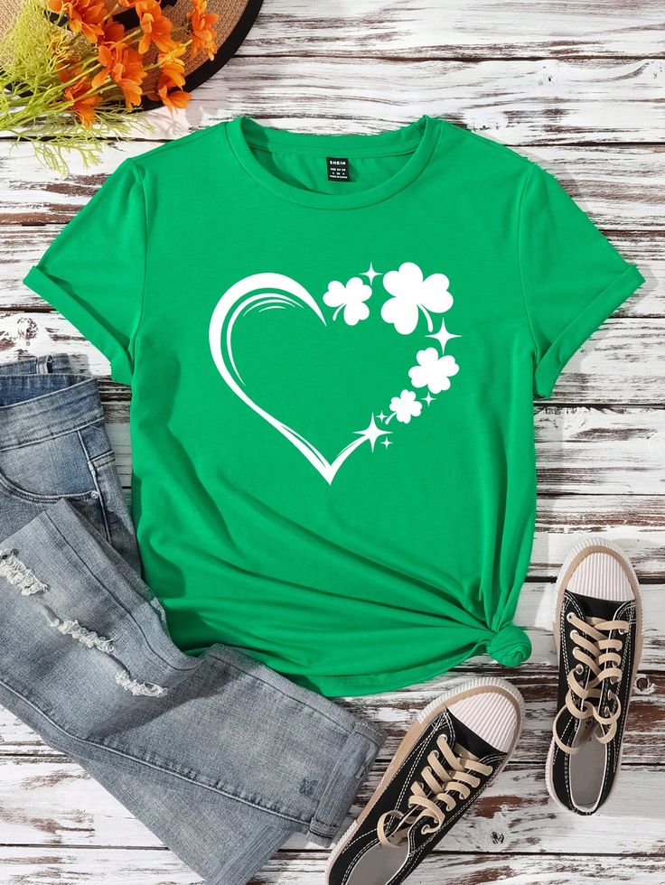 Casual Loose Crew Neck Short Sleeve Women T-Shirt regular fit