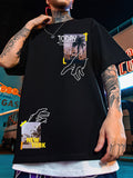 Men Tropical & Slogan Graphic Tee