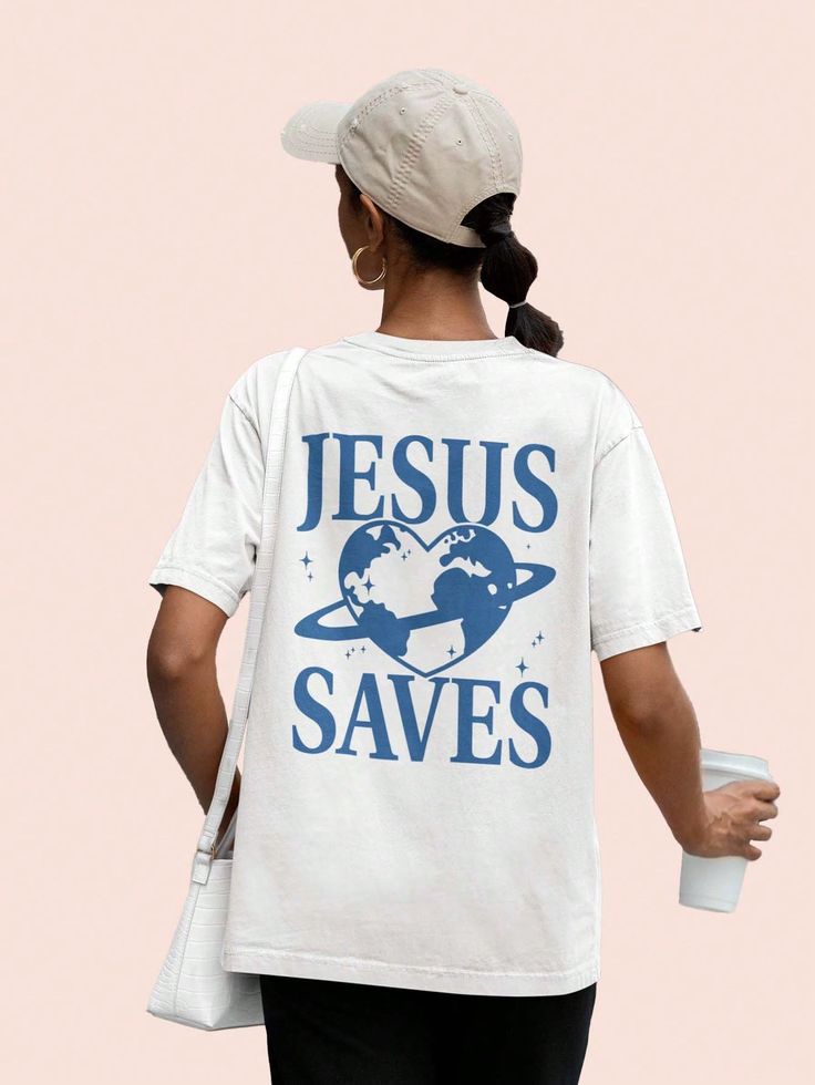 Jesus Saves Tshirt Women Oversized