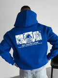 Men's Cartoon Slogan Printed Hoodie