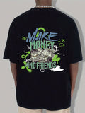 Men's Oversized Letter Printed Drop Shoulder T-Shirt