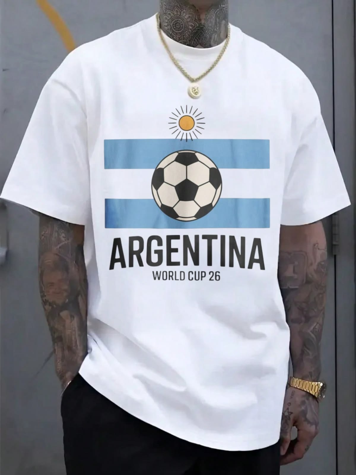 Argentina 2026 T-Shirt For Soccer Fans Featuring The National Team'S Jersey Design