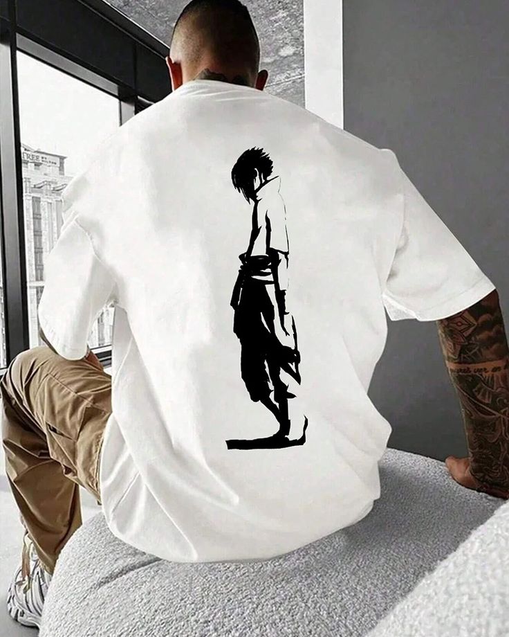Ninja Anime Simple Print T-Shirt
