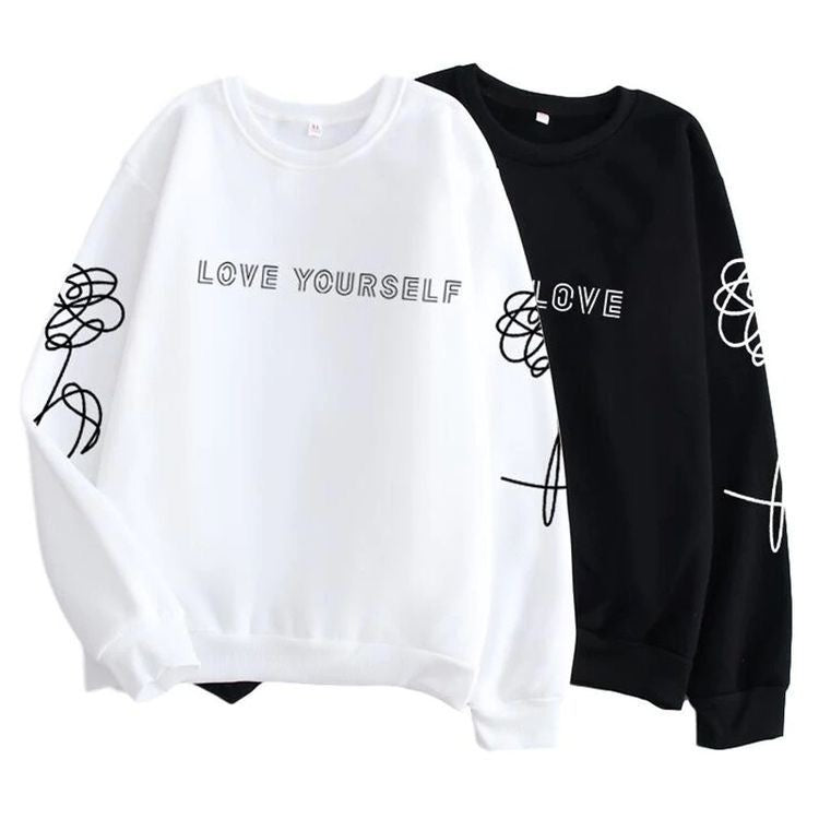 Love yourself sweatshirt oversized