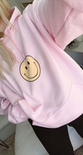 Smiley face hoodie oversized