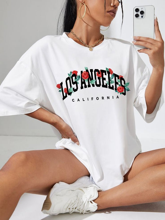 Los Angeles Women Oversized Tshirts