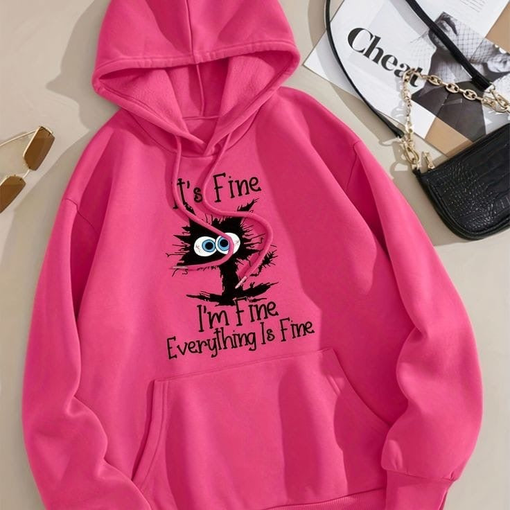 Everything is fine hoodie oversized