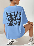 Figure Graphic Drop Shoulder Tee