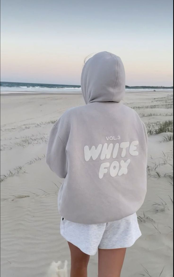 White fox hoodies oversized / Cotton