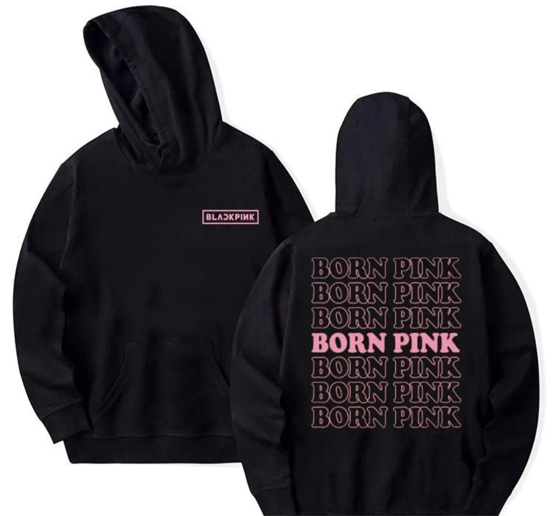 Black pink oversized hoodie