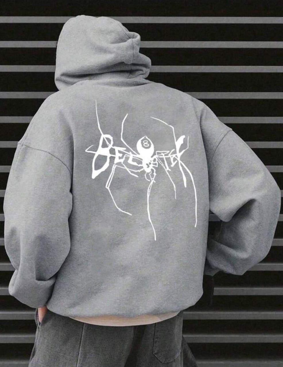 Men spider hoodies oversized