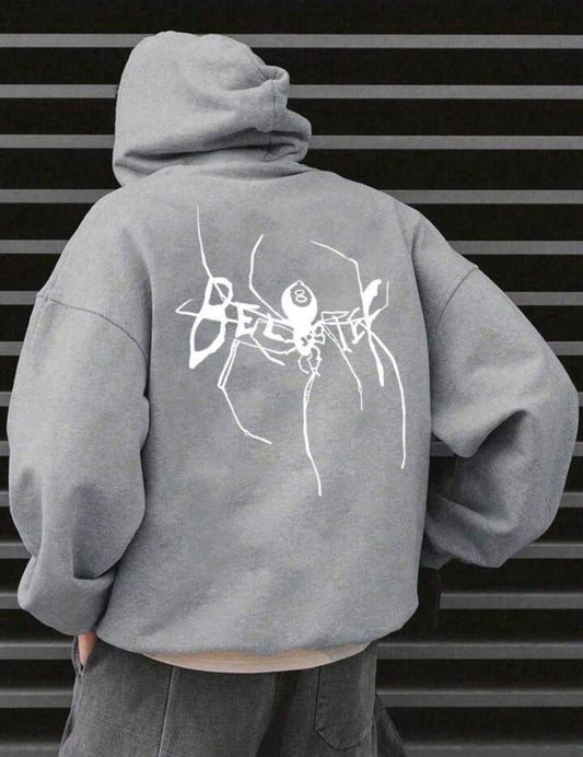 Men spider hoodies oversized