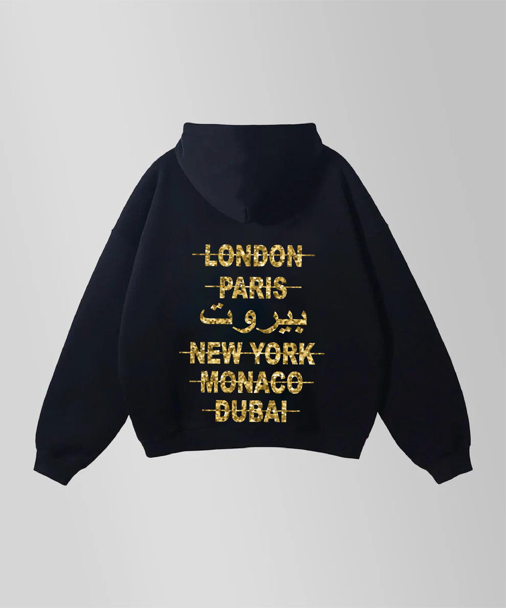 Beirut Unisex Hoodies Glitter gold