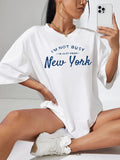 New York Women Oversized Tshirt