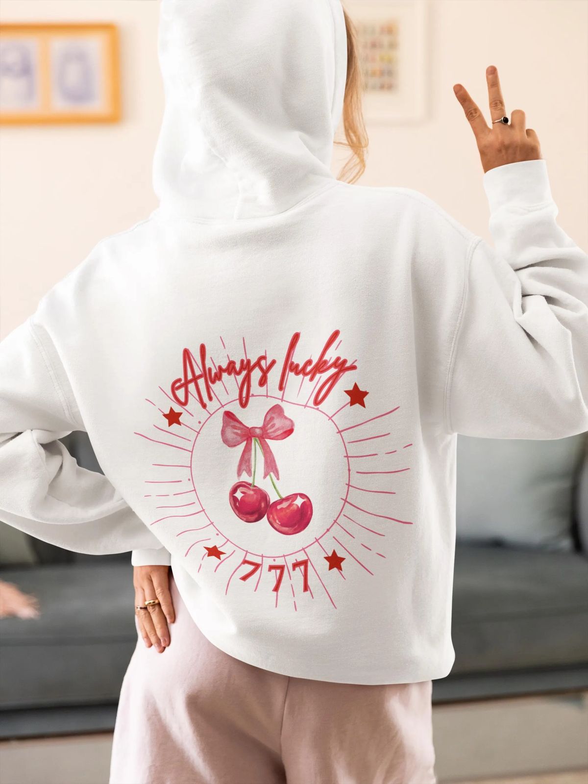 Casual Simple Leopard Print Bow Sweatshirt, White Long Sleeve Oversized Hoodie For Women, Thick Plush For Fall/Winter,Long Sleeve Tops Autumn And Winter
