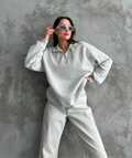 Basic Sweatshirt half zip up / Fleeced /Hoodies Liban / available in 3 colors