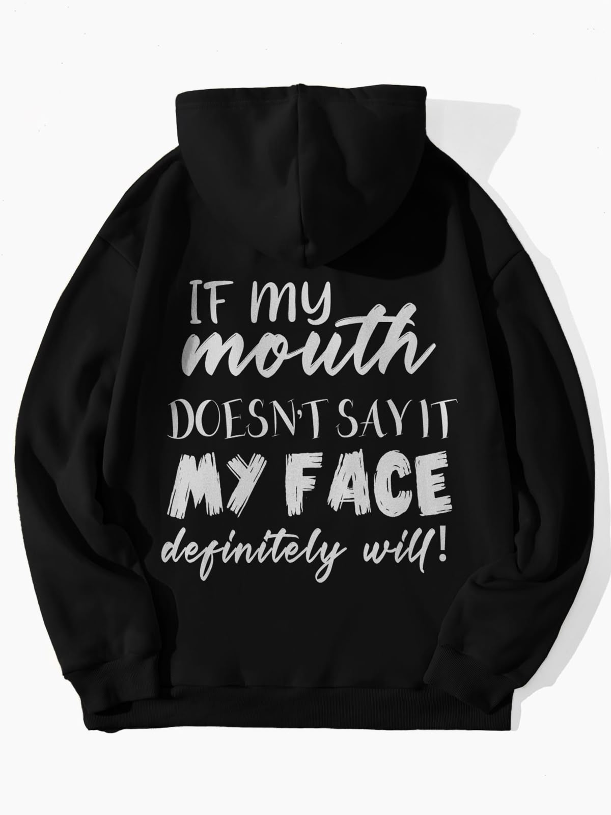 Funny quote oversized hoodie