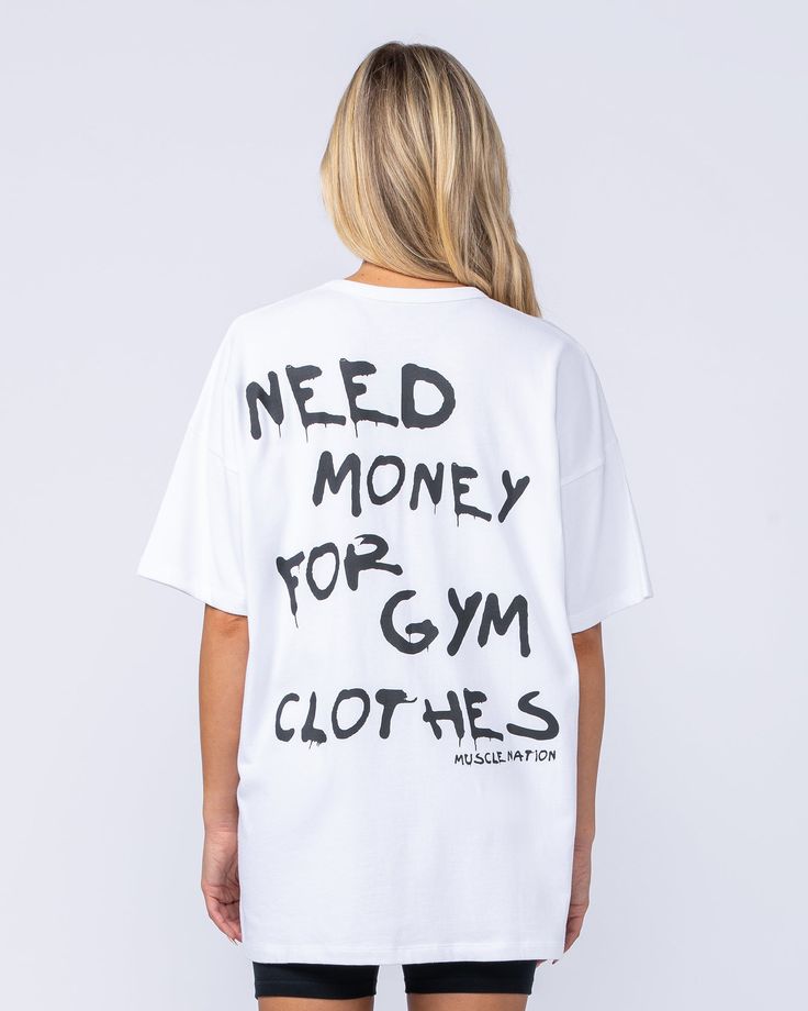 Need Money Oversized Tee - White