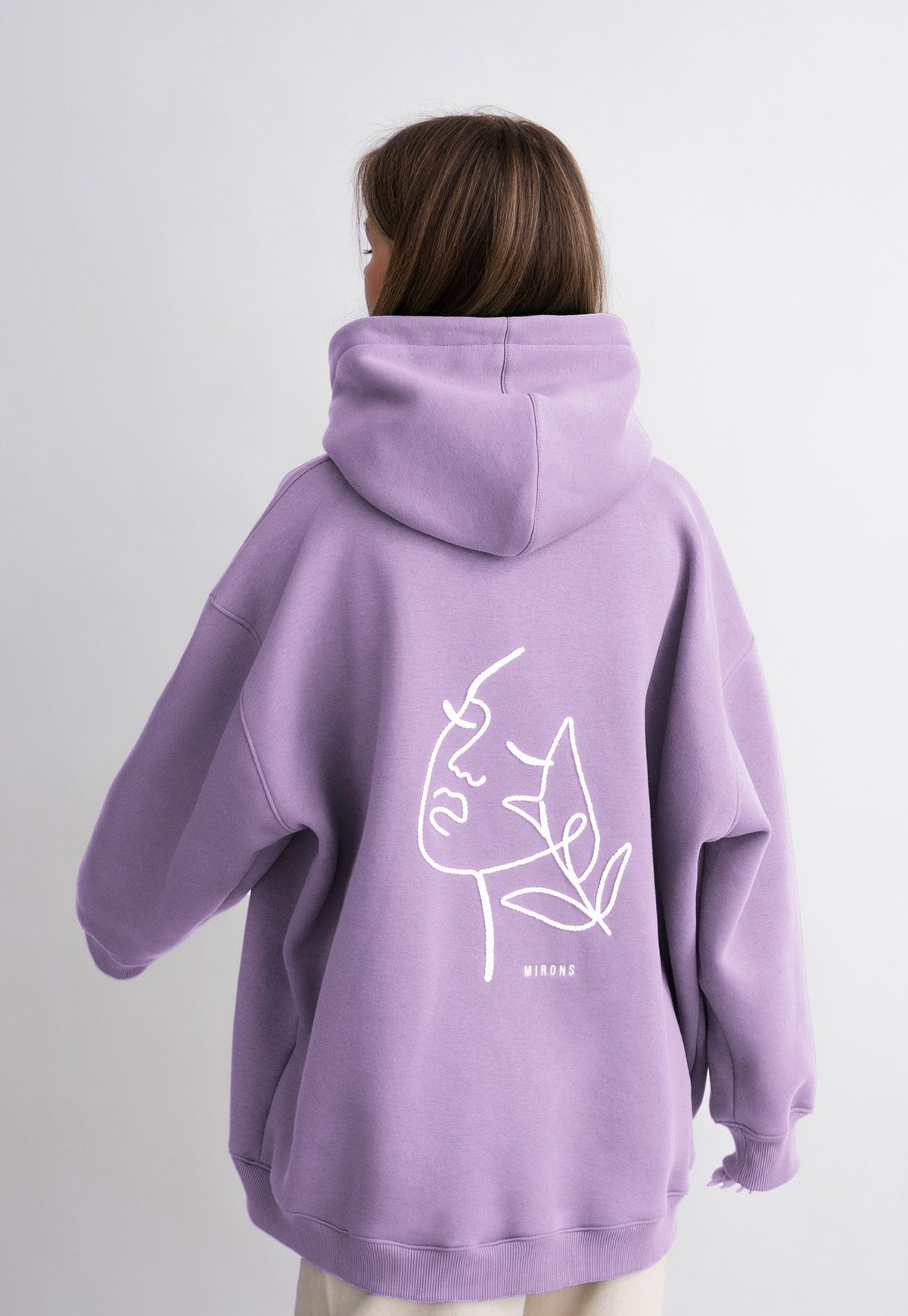 MIRONS HOODIE BLUE - Bluza z kapturem - lilac