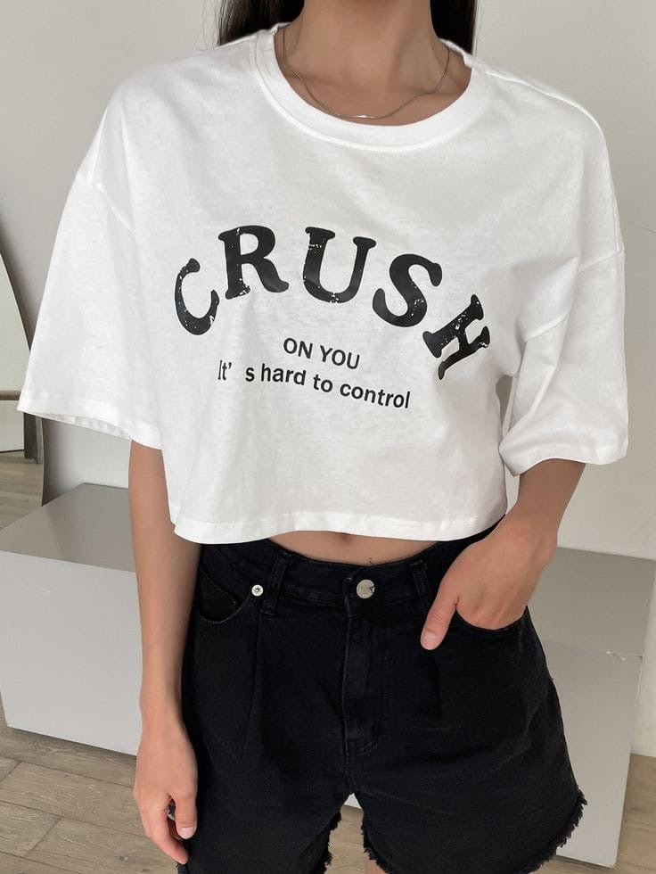 Crush Women Oversized Crop Top