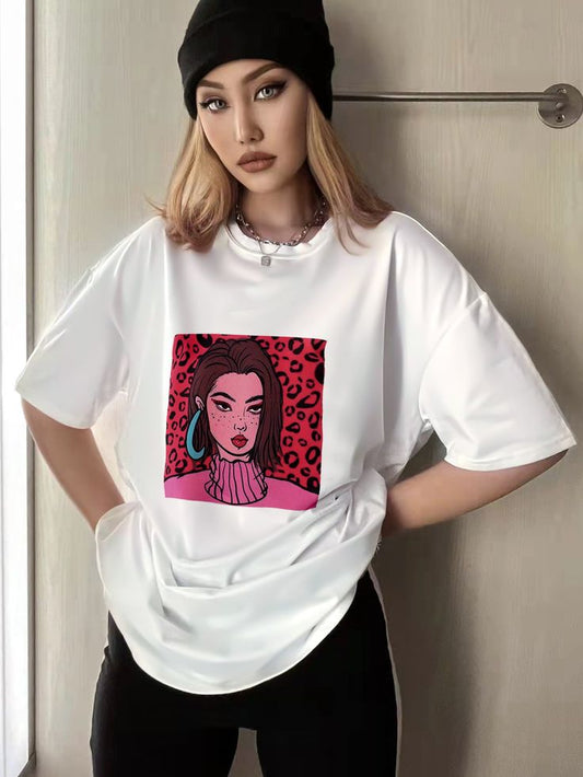 Figure Graphic Drop Shoulder Tee