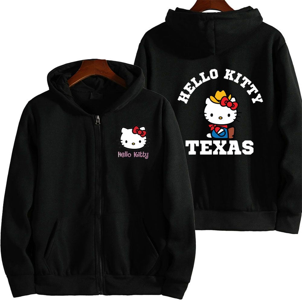 Hello kitty zip-up hoodie oversized