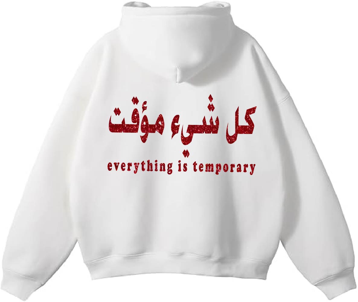 Everything Is Temporary Women Hoodies Glitter